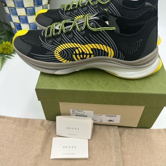 Men’s Gucci interlocking G run low top sneakers size 13 made in Italy - Picture 6 of 7